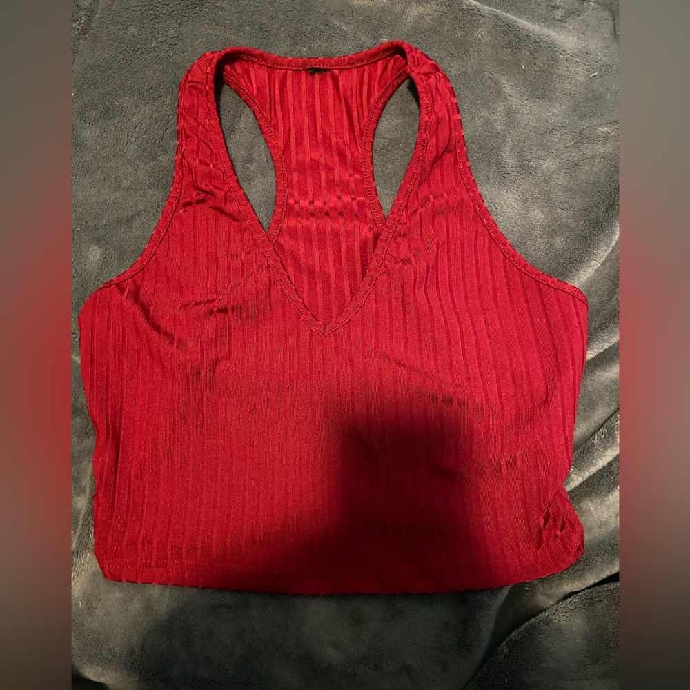 Red tank top